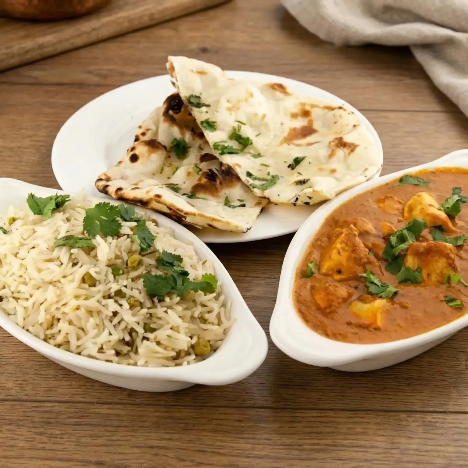 Chicken combo meal at Royal Bistro Duncan BC - curry rice bread and sides